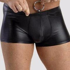 Cock Ring Leather Boxer Short