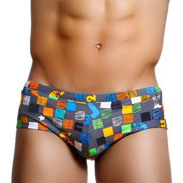 Color Square Swim Trunks