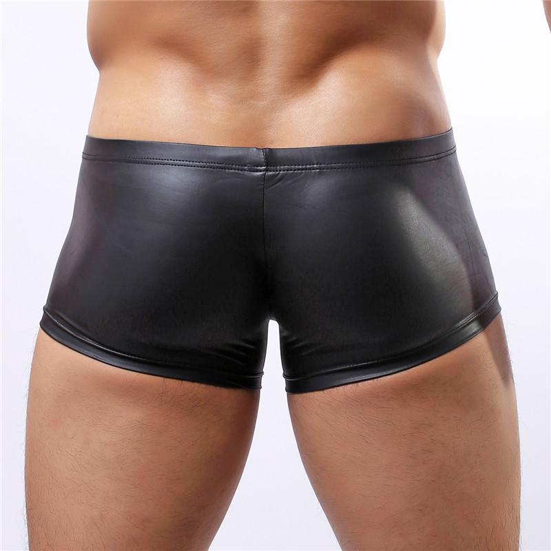 Faux Leather Ring Boxer Briefs