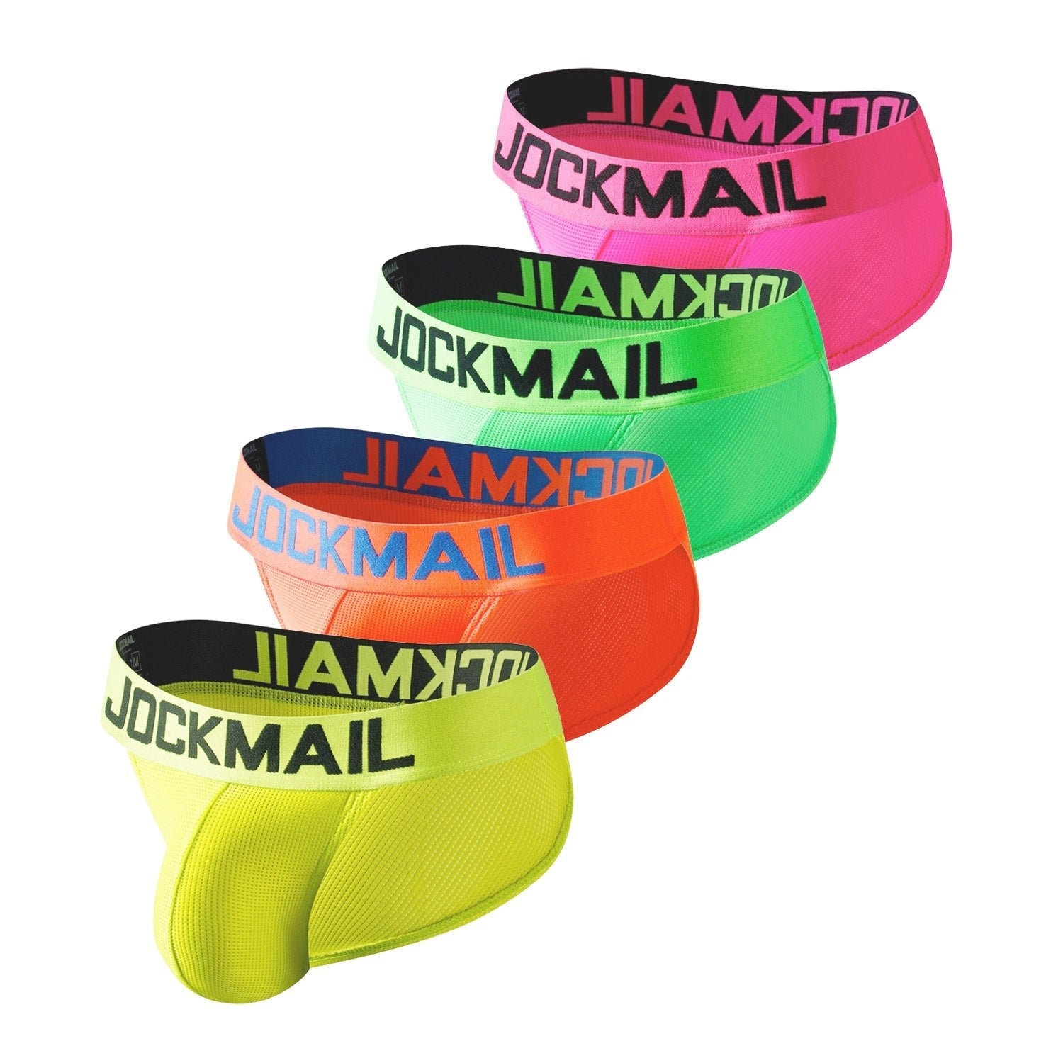 Jockmail Neon Mesh Sports Briefs 4-Pack