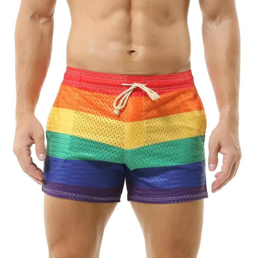 Mesh Rainbow Board Shorts