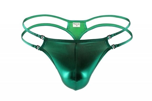 Metallic Double Strap Thong