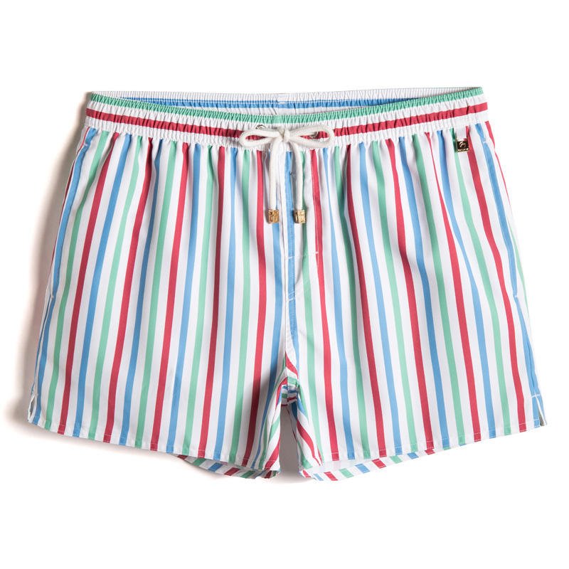 Pastel Candy Striped Board Shorts