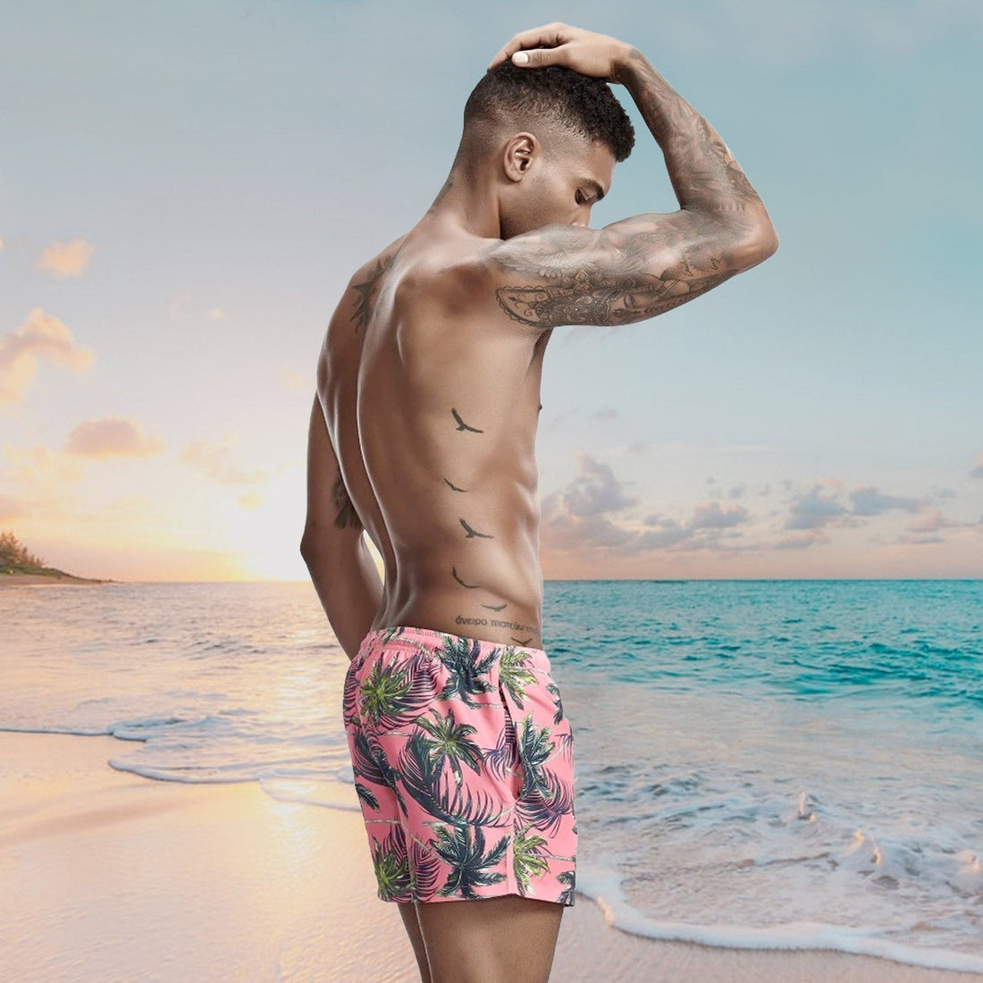 Pink Palm Trees Board Shorts