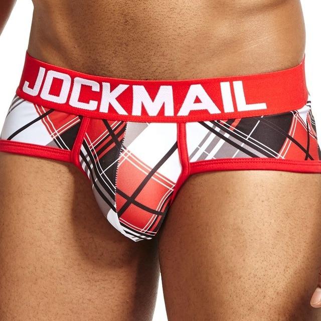 Jockmail Plaid Hip High Briefs