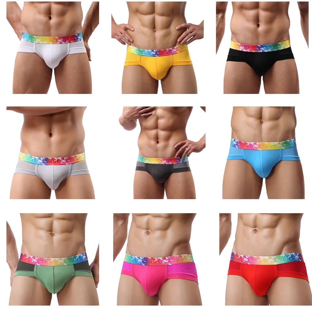 Rainbow Band Mesh Briefs