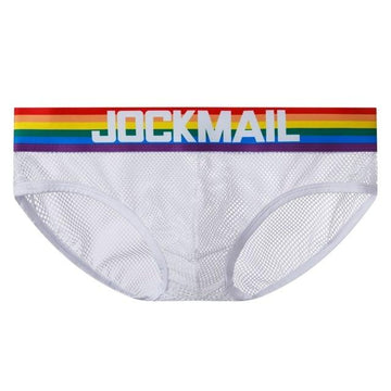 Jockmail Rainbow Band Mesh Briefs