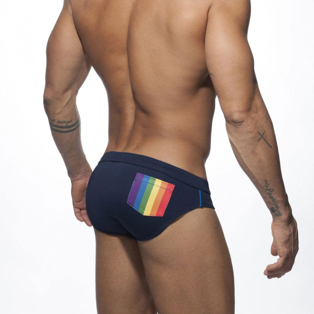 Rainbow Pocket Swim Briefs