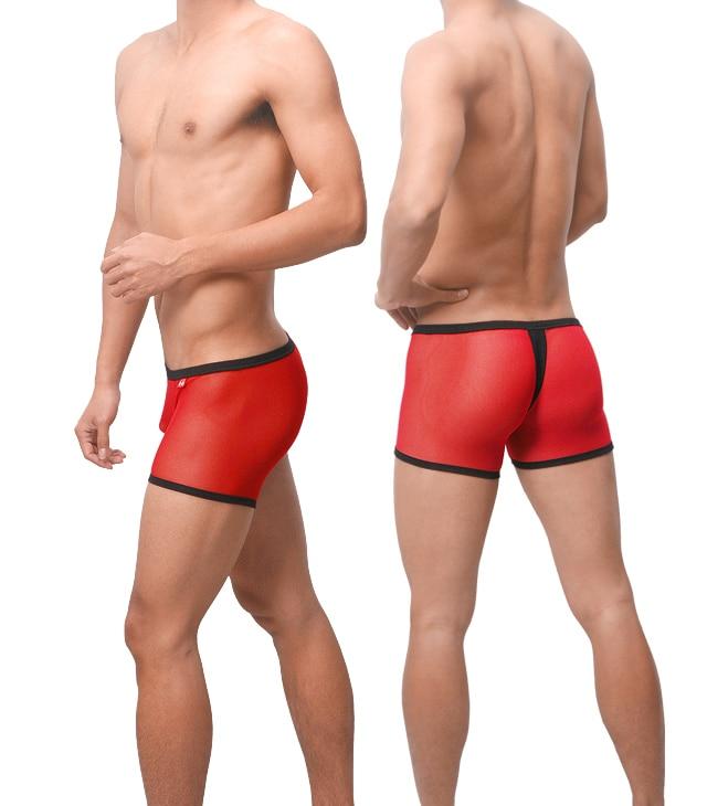 Mesh Faux Thong Boxer Briefs