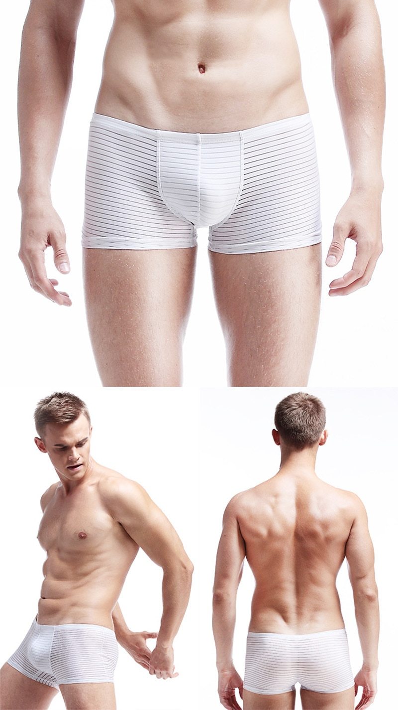 Silky Sheer Striped Boxers