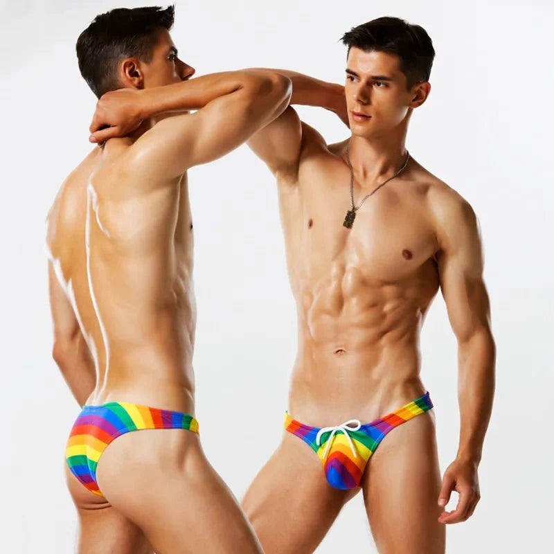 Skinny Rainbow Pride Swim Brief