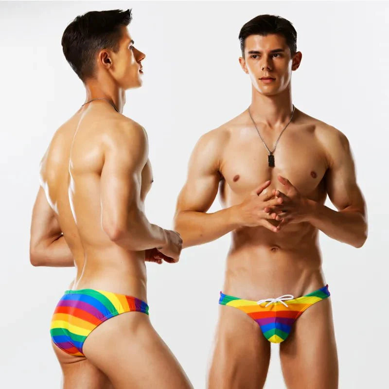 Skinny Rainbow Pride Swim Brief