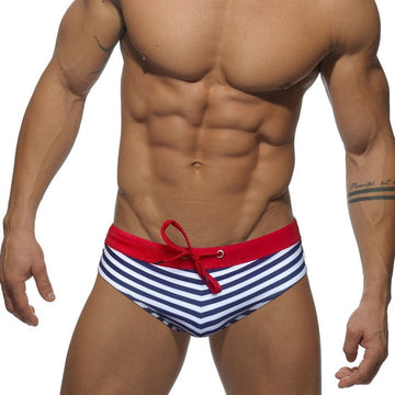 Striped Bowtie Swim Briefs