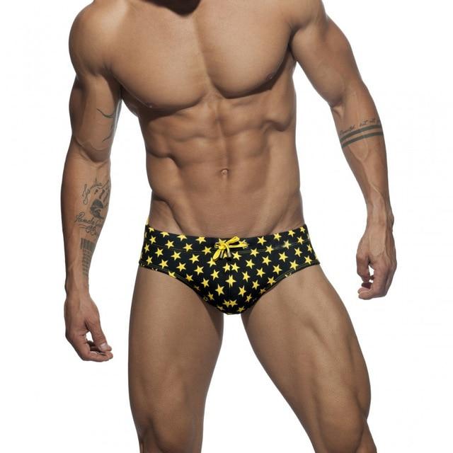 Two Toned Bowtie Stars Swim Briefs