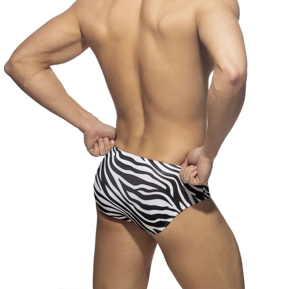 White Leopard Swim Briefs