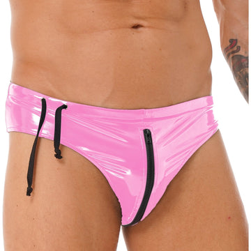 Zip Around Latex Briefs