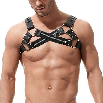 Zippered X-Cross Chest Harness